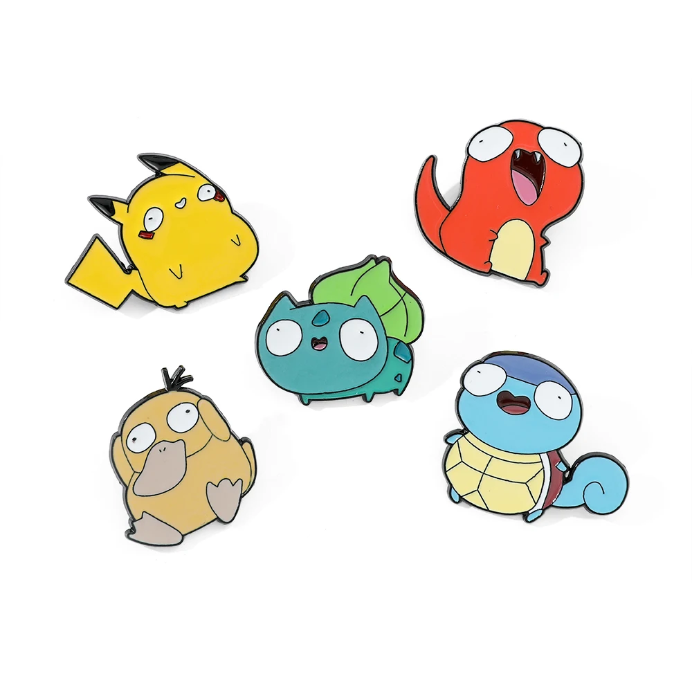 Enamel Pin Set - 5 szt. Broszki z kreskówkowymi elfami,