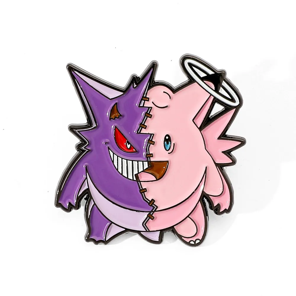 Enamel Pin Set - 1 szt. Broszka z kreskówkowym Jigglypuffem,