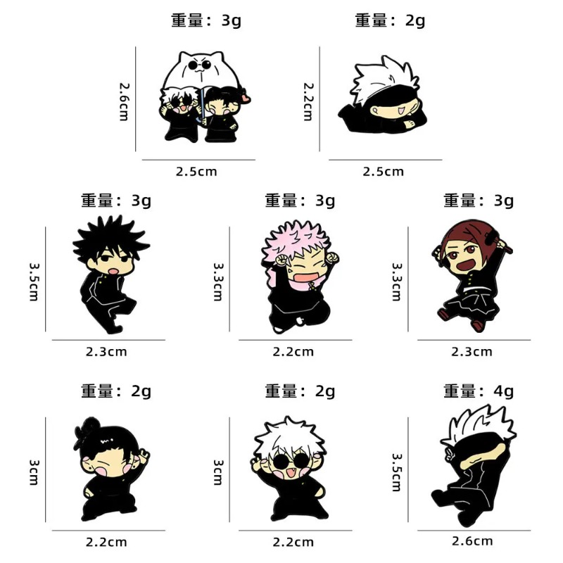 8 szt. emaliowanych przypinek  – Enamel Pin Set recenzja i cena