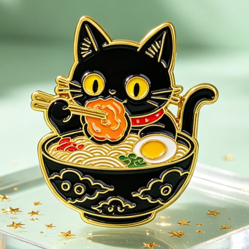 Urocza czarna emaliowana przyp – Enamel Pin Set recenzja i cena