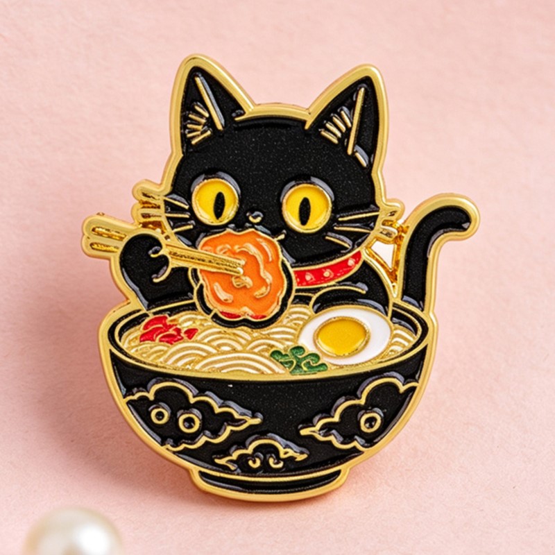 Urocza czarna emaliowana przyp – Enamel Pin Set recenzja i cena