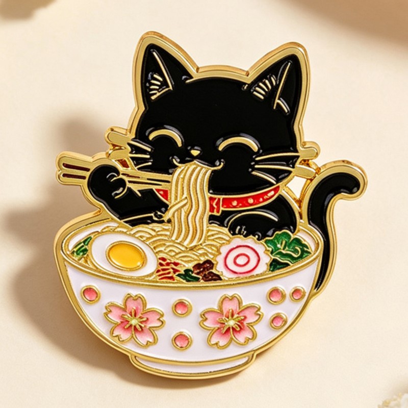 Urocza czarna emaliowana przyp – Enamel Pin Set recenzja i cena